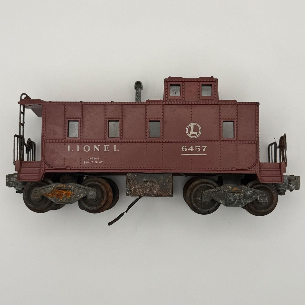 Lionel 6457 Caboose O Gauge Tuscan Red N.P. Post-War Vintage Train Car